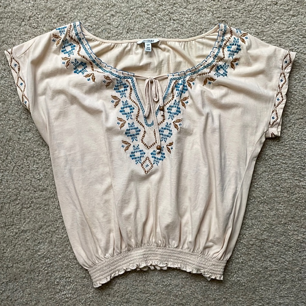 Smocked Waist Crop Top